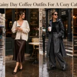 Coffee In The Rain? These Rainy Day Coffee Outfit Look Cute Without Trying Too Hard ☕✨