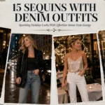Sparkle Meets Street Style: Top 15 Sequins With Denim Outfits You’ll Want To Wear This Holiday Season🖤