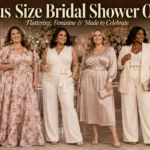 Not Sure What to Wear? 15 Plus Size Bridal Shower Outfits for Bride-to-Be That Take the Stress Away 🤍✨