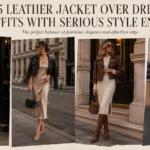 The Secret To Looking Stylish This Fall? Start With These Leather Jacket Over Dress Outfits 🤍
