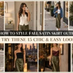 Fall Satin Skirt Outfits: 15 Chic Ways to Make Olive Satin Skirt Feel Effortlessly Stylish